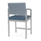 Lesro Lenox Steel Hip Chair Metal Frame, Silver, RS Rain Song Back, MD Titan Seat LS1161 - alternate 3